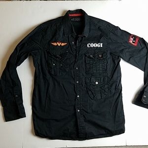 Men's Googi pre-owned military style shirt